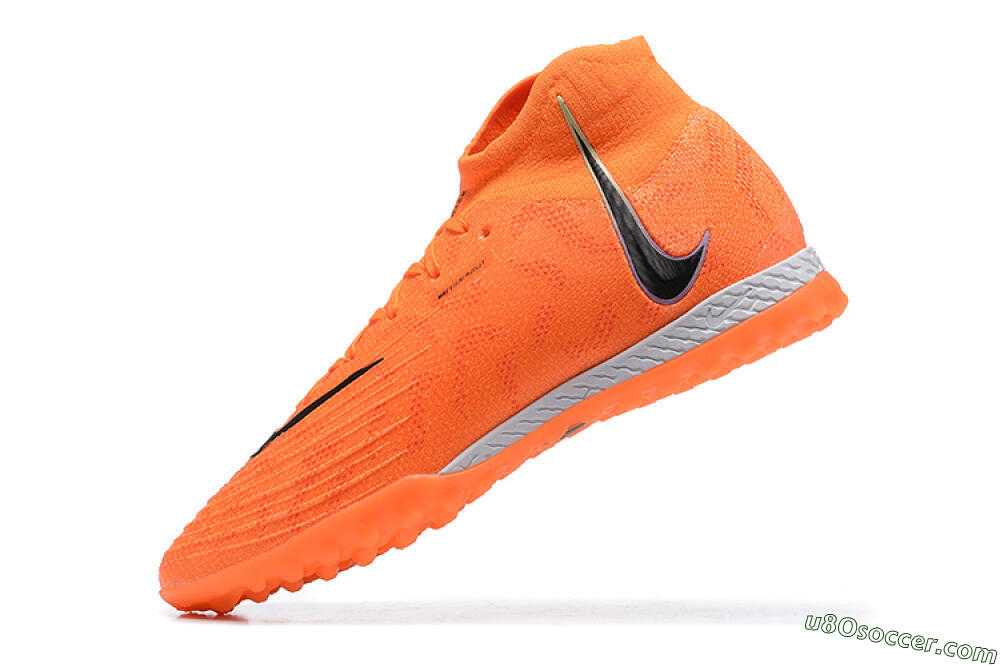 Nike Phantom GX DF Elite TF Artificial Turf Soccer Shoes - Orange/Silver/Black 7