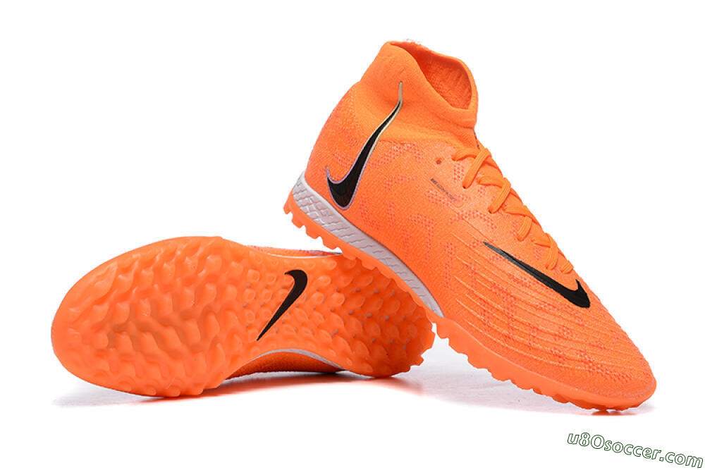 Nike Phantom GX DF Elite TF Artificial Turf Soccer Shoes - Orange/Silver/Black 4