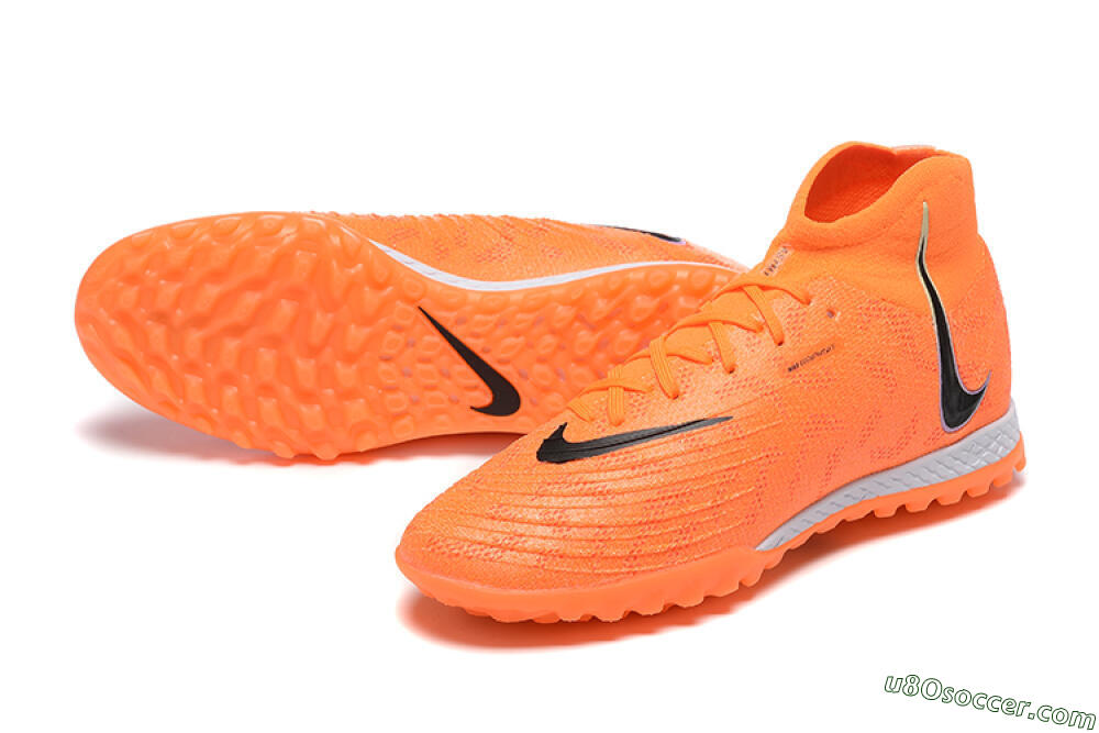 Nike Phantom GX DF Elite TF Artificial Turf Soccer Shoes - Orange/Silver/Black 3