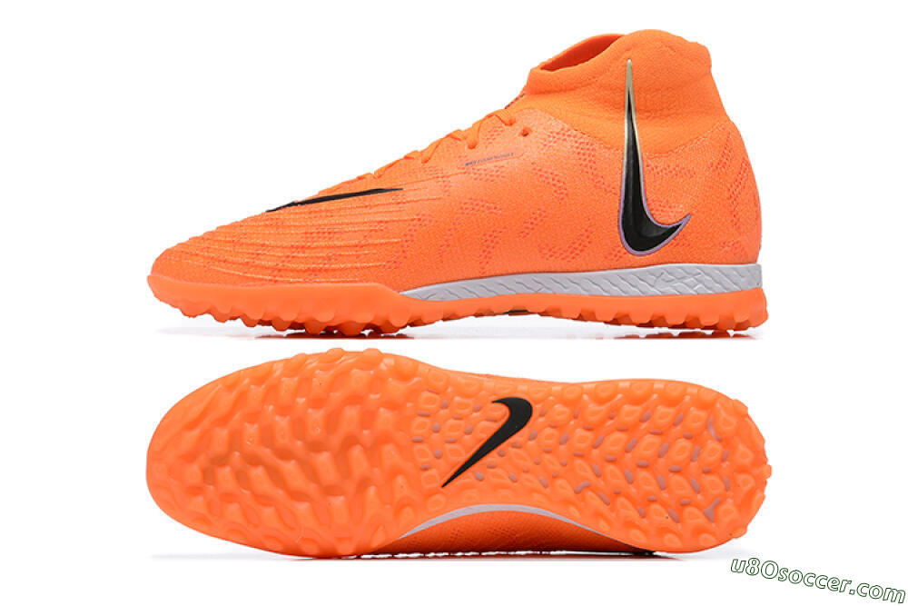 Nike Phantom GX DF Elite TF Artificial Turf Soccer Shoes - Orange/Silver/Black 0