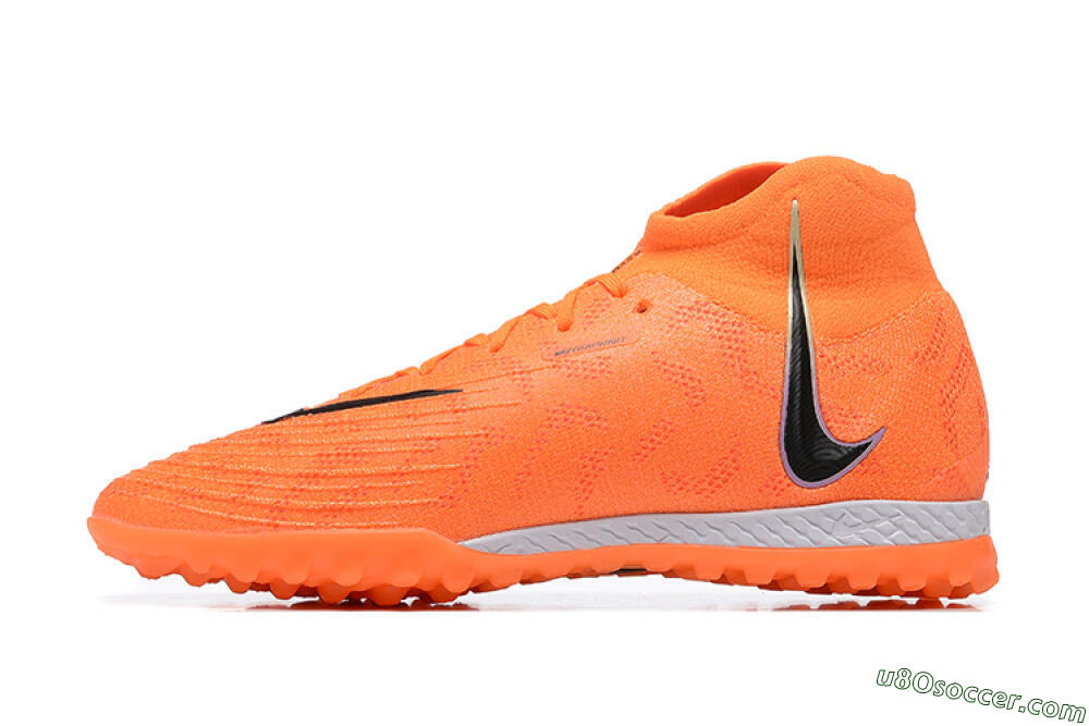 Nike Phantom GX DF Elite TF Artificial Turf Soccer Shoes - Orange/Silver/Black 2
