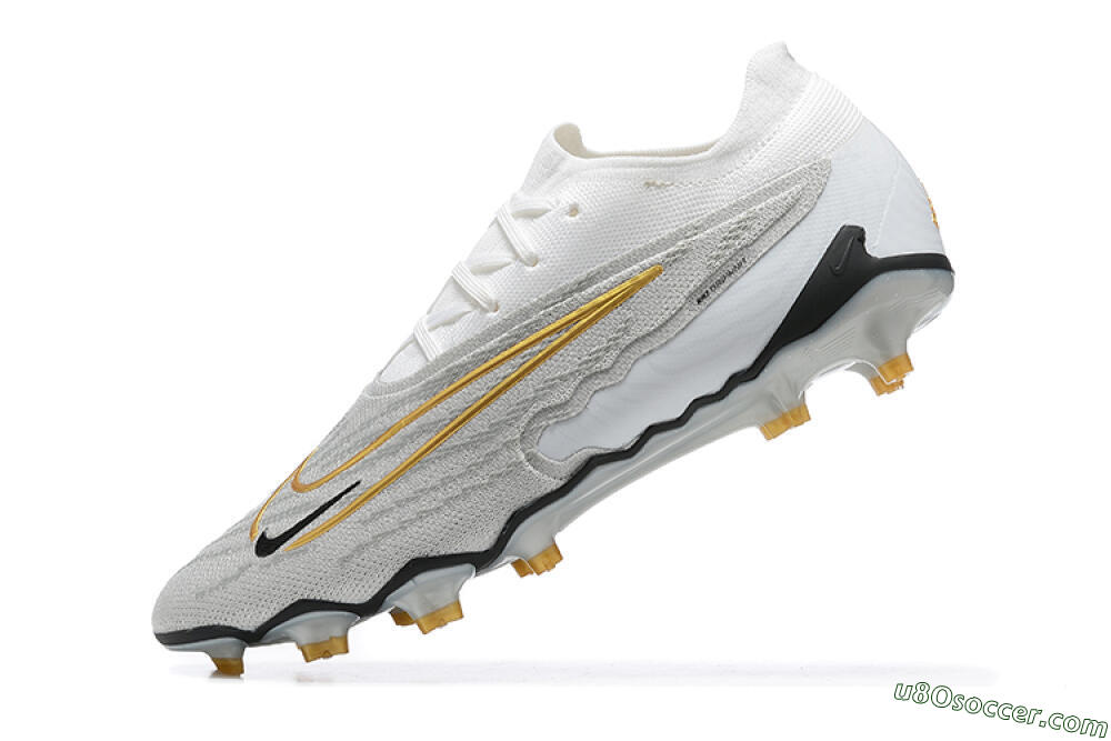 Nike Phantom GX Elite FG Firm Ground Soccer Cleats - Grey/White/Gold 7