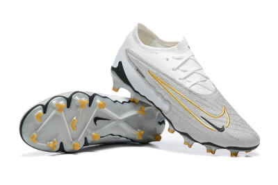 Nike Phantom GX Elite FG Firm Ground Soccer Cleats - Grey/White/Gold