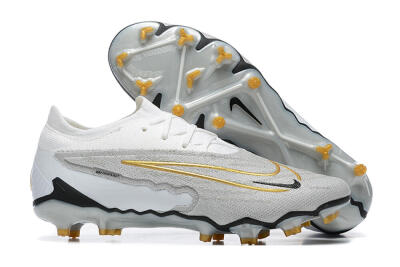 Nike Phantom GX Elite FG Firm Ground Soccer Cleats - Grey/White/Gold