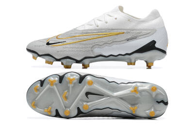 Nike Phantom GX Elite FG Firm Ground Soccer Cleats - Grey/White/Gold
