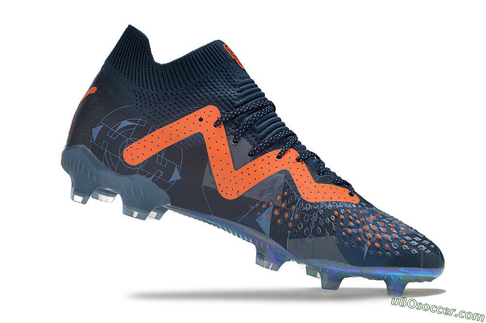 Puma Future Ultimate DNA FG Firm Ground Soccer Cleats - Blue/Orange 4
