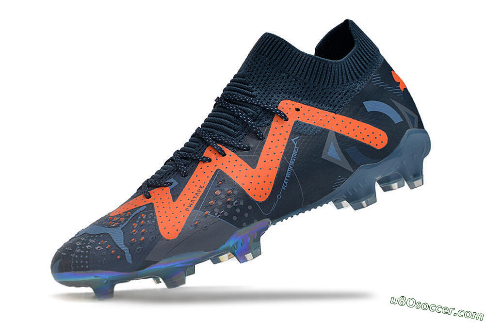 Puma Future Ultimate DNA FG Firm Ground Soccer Cleats - Blue/Orange 5