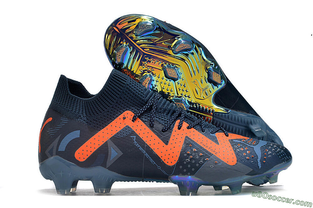 Puma Future Ultimate DNA FG Firm Ground Soccer Cleats - Blue/Orange 1