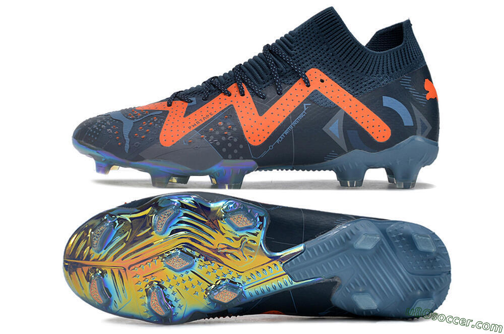 Puma Future Ultimate DNA FG Firm Ground Soccer Cleats - Blue/Orange 0