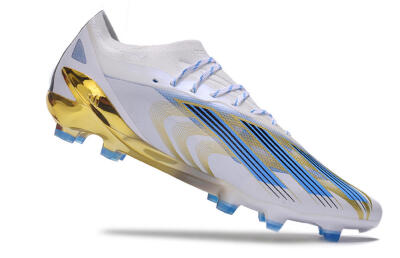 Adidas X Crazyfast.1 FG Firm Ground Soccer Cleats - White/Blue/Gold
