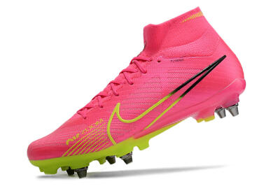 Nike Air Zoom Mercurial Superfly 9 Elite SG Soft Ground Soccer Cleats - Pink/Green/Black