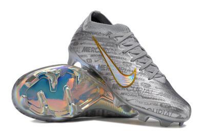 Nike Air Zoom Mercurial Vapor 15 Elite FG Firm Ground Soccer Cleats - Silver/Gold