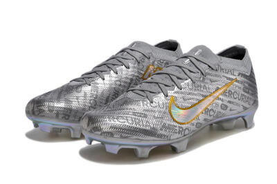 Nike Air Zoom Mercurial Vapor 15 Elite FG Firm Ground Soccer Cleats - Silver/Gold