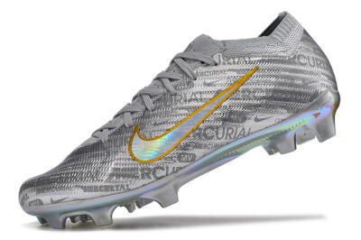 Nike Air Zoom Mercurial Vapor 15 Elite FG Firm Ground Soccer Cleats - Silver/Gold