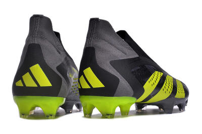 Adidas Predator Accuracy+ FG Firm Ground Soccer Cleats - Black/Grey/Yellow