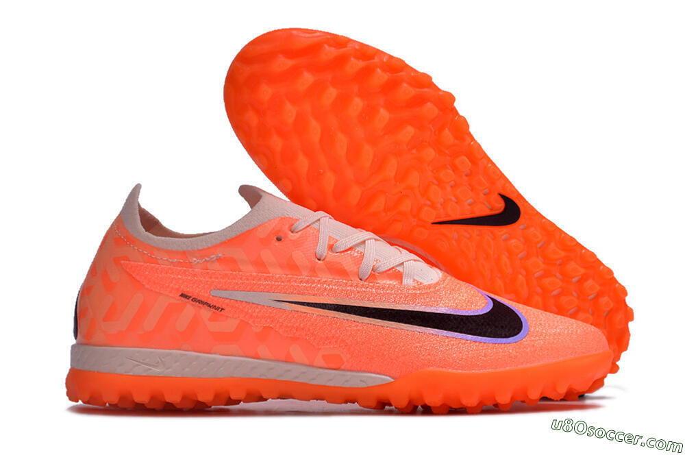 Nike Phantom GX Elite TF Artificial Turf Soccer Shoes - Orange/Black/Purple 1