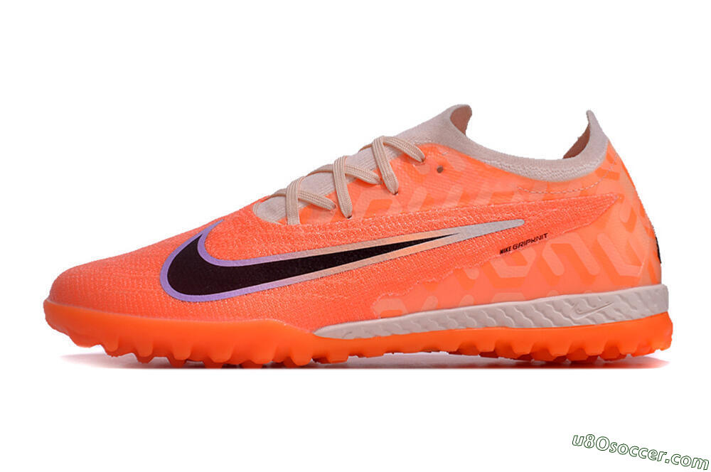 Nike Phantom GX Elite TF Artificial Turf Soccer Shoes - Orange/Black/Purple 2