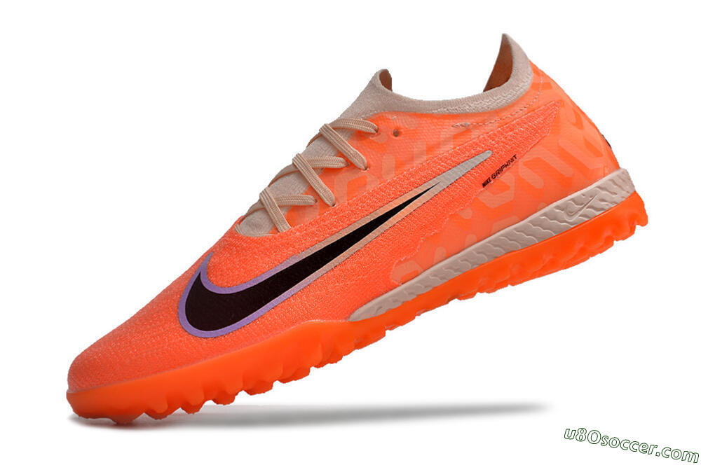 Nike Phantom GX Elite TF Artificial Turf Soccer Shoes - Orange/Black/Purple 5