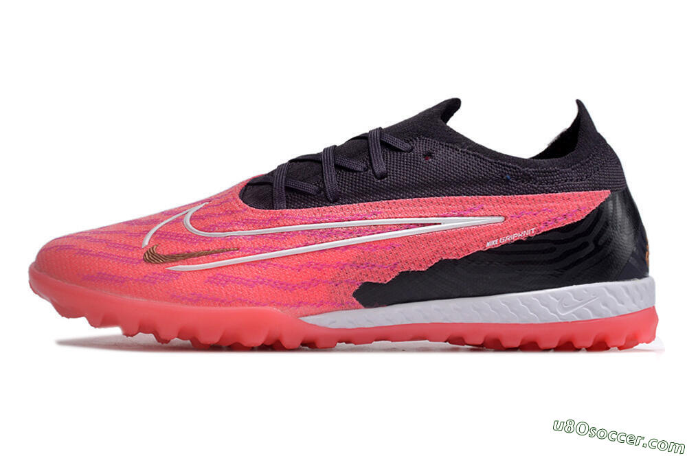 Nike Phantom GX Elite TF Artificial Turf Soccer Shoes - Pink/White/Black 2