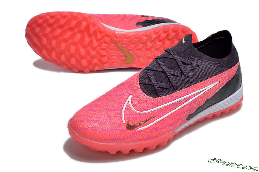 Nike Phantom GX Elite TF Artificial Turf Soccer Shoes - Pink/White/Black 3