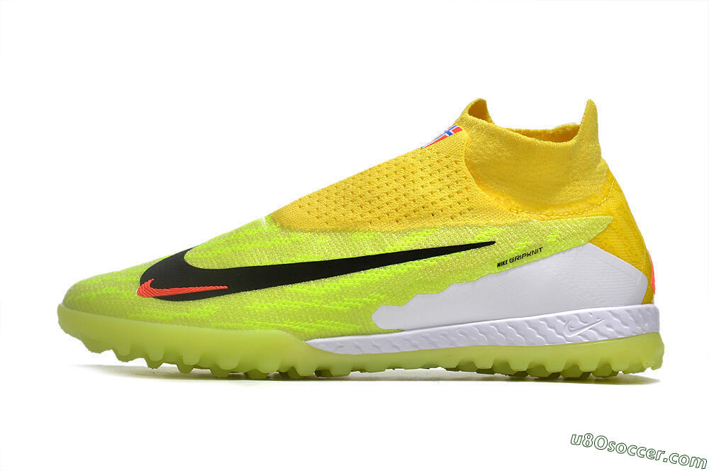 Nike Phantom GX Elite DF Link TF Artificial Turf Soccer Shoes - Yellow/Black/Red 2