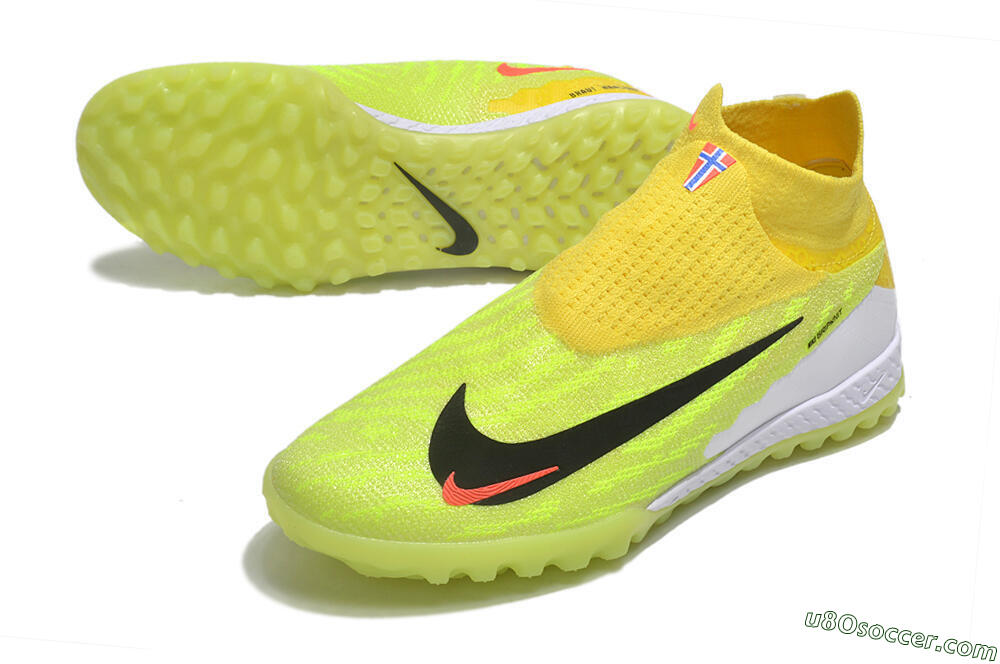 Nike Phantom GX Elite DF Link TF Artificial Turf Soccer Shoes - Yellow/Black/Red 3