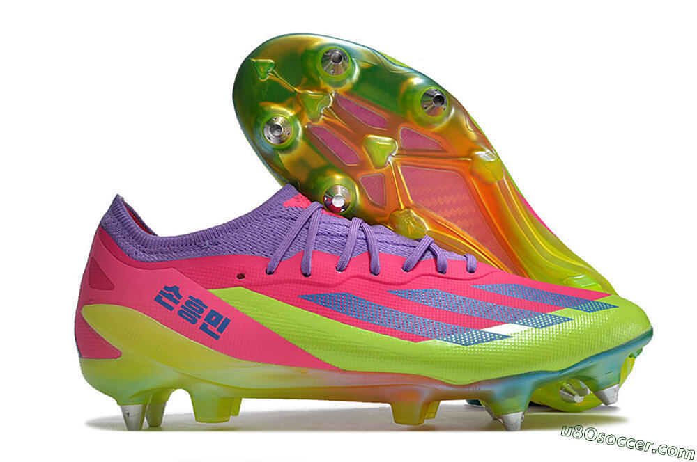 Adidas X Crazyfast.1 SG Soft Ground Soccer Cleats - Purple/Pink/Blue/Yellow 1
