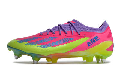 Adidas X Crazyfast.1 SG Soft Ground Soccer Cleats - Purple/Pink/Blue/Yellow