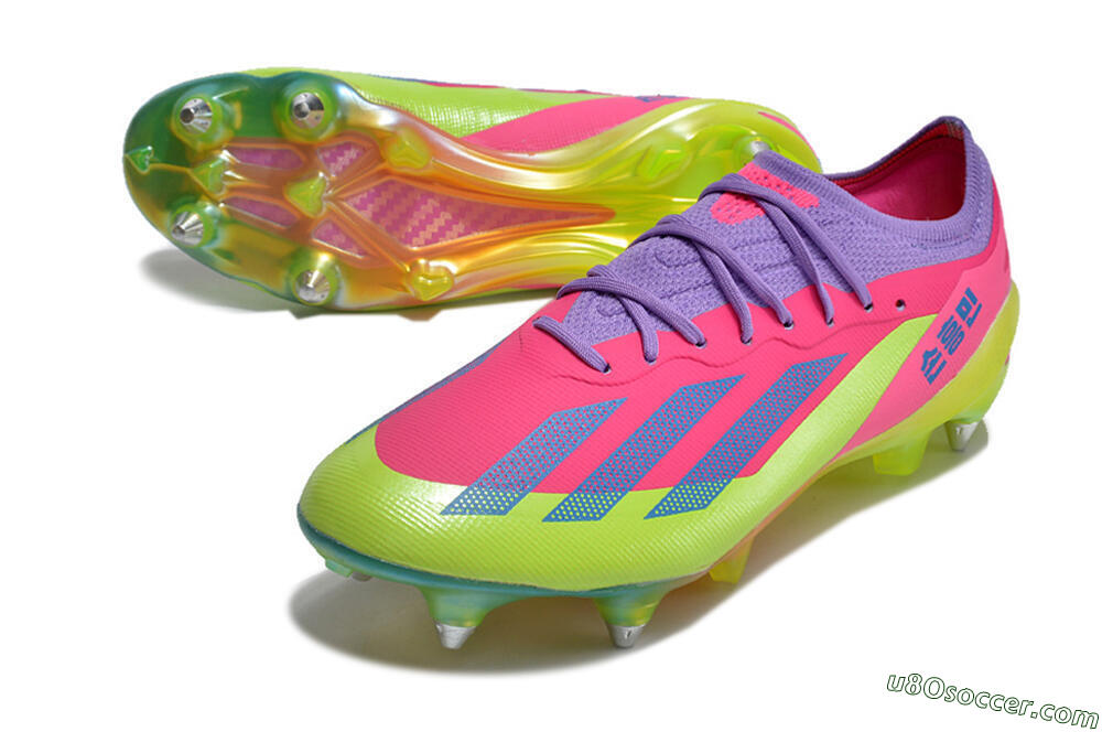 Adidas X Crazyfast.1 SG Soft Ground Soccer Cleats - Purple/Pink/Blue/Yellow 3