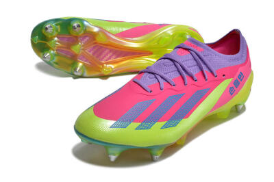 Adidas X Crazyfast.1 SG Soft Ground Soccer Cleats - Purple/Pink/Blue/Yellow