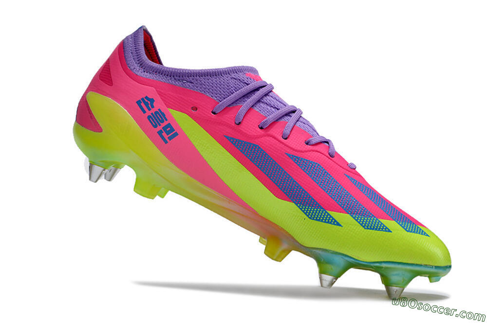 Adidas X Crazyfast.1 SG Soft Ground Soccer Cleats - Purple/Pink/Blue/Yellow 4