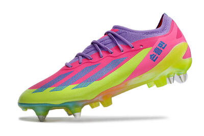 Adidas X Crazyfast.1 SG Soft Ground Soccer Cleats - Purple/Pink/Blue/Yellow
