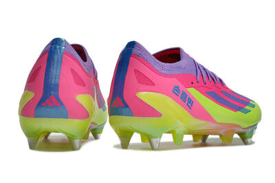 Adidas X Crazyfast.1 SG Soft Ground Soccer Cleats - Purple/Pink/Blue/Yellow