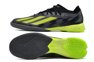 Adidas X Crazyfast.1 IC Indoor & Futsal Soccer Shoes - Black/Grey/Yellow