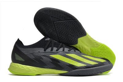 Adidas X Crazyfast.1 IC Indoor & Futsal Soccer Shoes - Black/Grey/Yellow