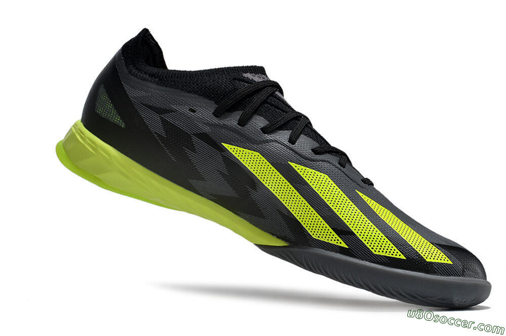 Adidas X Crazyfast.1 IC Indoor & Futsal Soccer Shoes - Black/Grey/Yellow 4