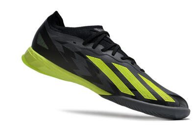 Adidas X Crazyfast.1 IC Indoor & Futsal Soccer Shoes - Black/Grey/Yellow