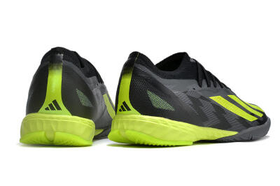 Adidas X Crazyfast.1 IC Indoor & Futsal Soccer Shoes - Black/Grey/Yellow