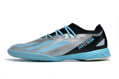 Adidas X Crazyfast.1 IC Indoor & Futsal Soccer Shoes - Silver/Blue/Black