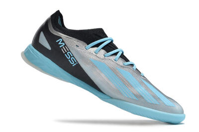 Adidas X Crazyfast.1 IC Indoor & Futsal Soccer Shoes - Silver/Blue/Black