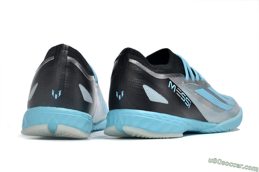 Adidas X Crazyfast.1 IC Indoor & Futsal Soccer Shoes - Silver/Blue/Black 6