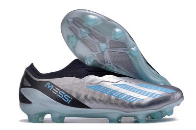 Adidas X Crazyfast+ FG Firm Ground Soccer Cleats - Silver/Blue/Black