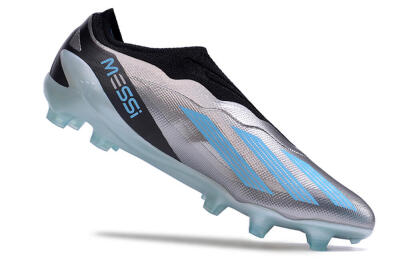 Adidas X Crazyfast+ FG Firm Ground Soccer Cleats - Silver/Blue/Black