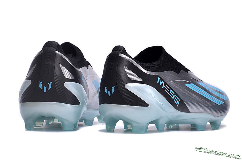 Adidas X Crazyfast+ FG Firm Ground Soccer Cleats - Silver/Blue/Black 6