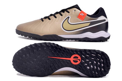 Nike Tiempo Legend 10 Academy TF Artificial Turf Soccer Shoes - Brown/Gold/White