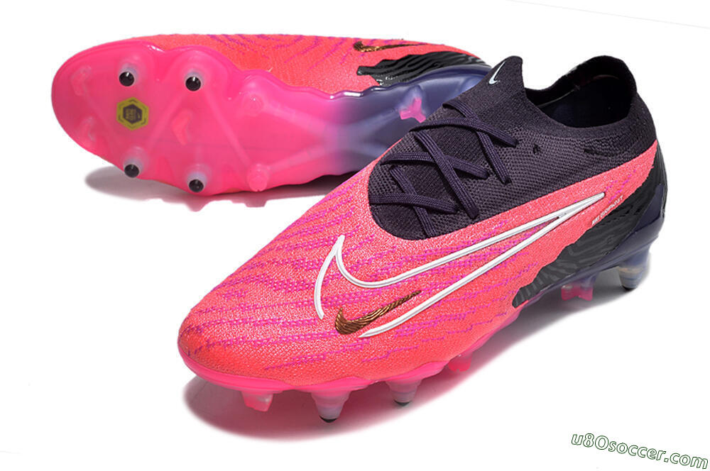 Nike Phantom GX Elite Link Pro SG Soft Ground Soccer Cleats - Pink/White/Black 3