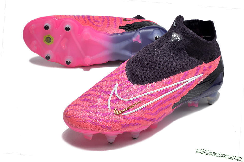 Nike Phantom GX Elite Link Pro SG Soft Ground Soccer Cleats - Pink/White/Black 3