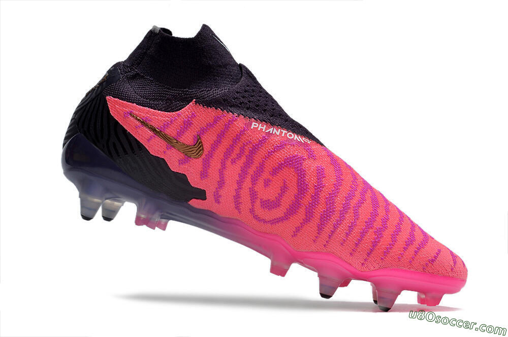 Nike Phantom GX Elite Link Pro SG Soft Ground Soccer Cleats - Pink/White/Black 4
