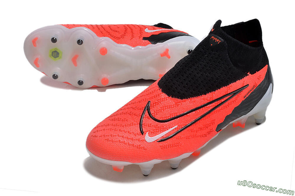 Nike Phantom GX Elite DF Link SG Soft Ground Soccer Cleats - Red/White/Black 3
