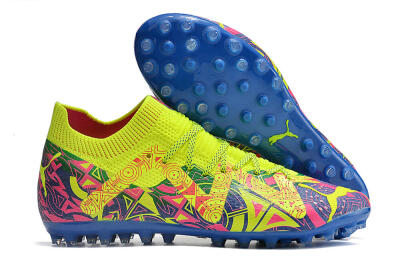 Puma Future Ultimate MG Multi Ground Soccer Cleats - Yellow/Pink/Blue